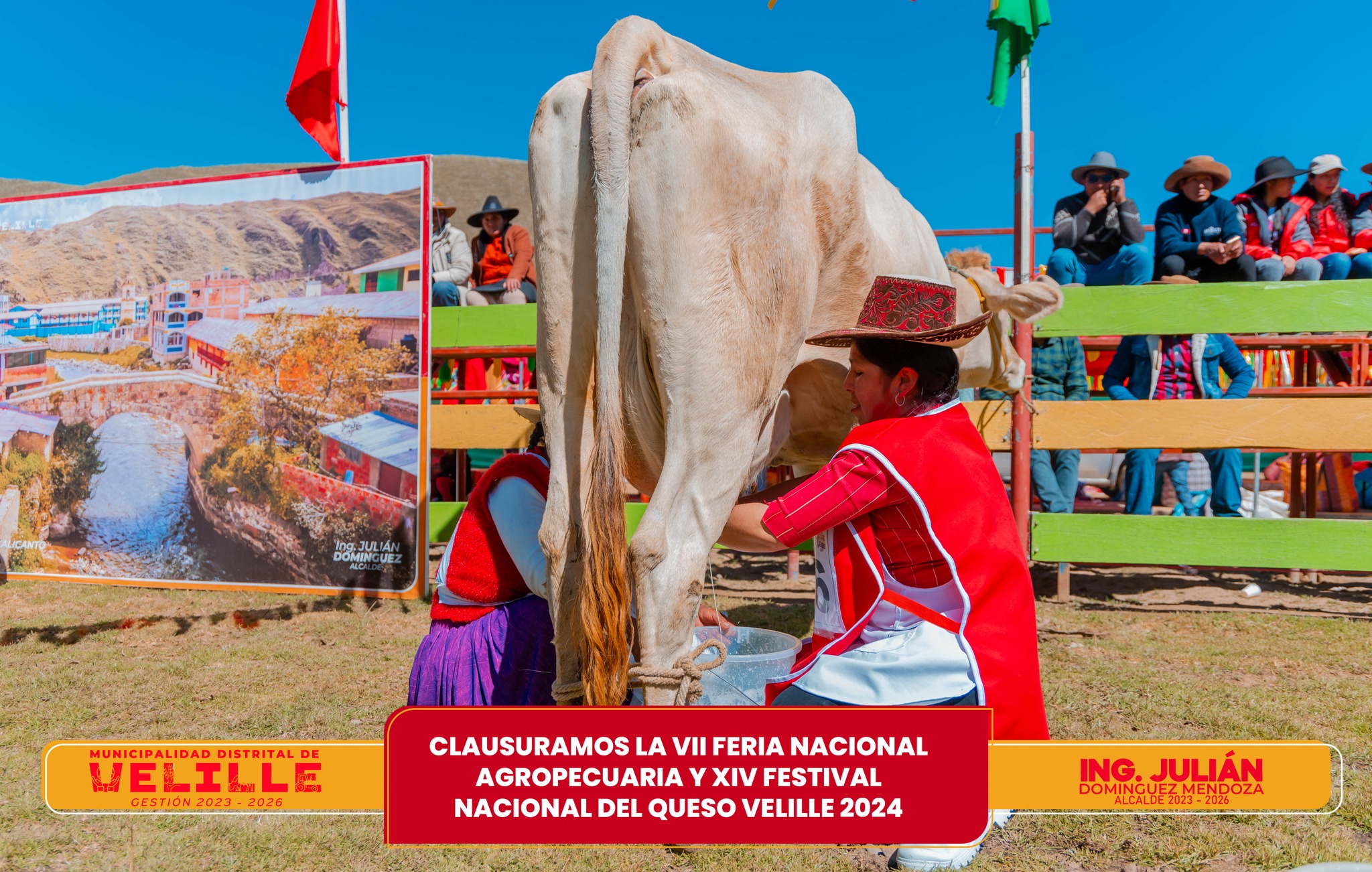 Municipalidad de Velille clausura la VII Feria Nacional Agropecuaria y el XIV Festival Nacional del Queso Velille 2024