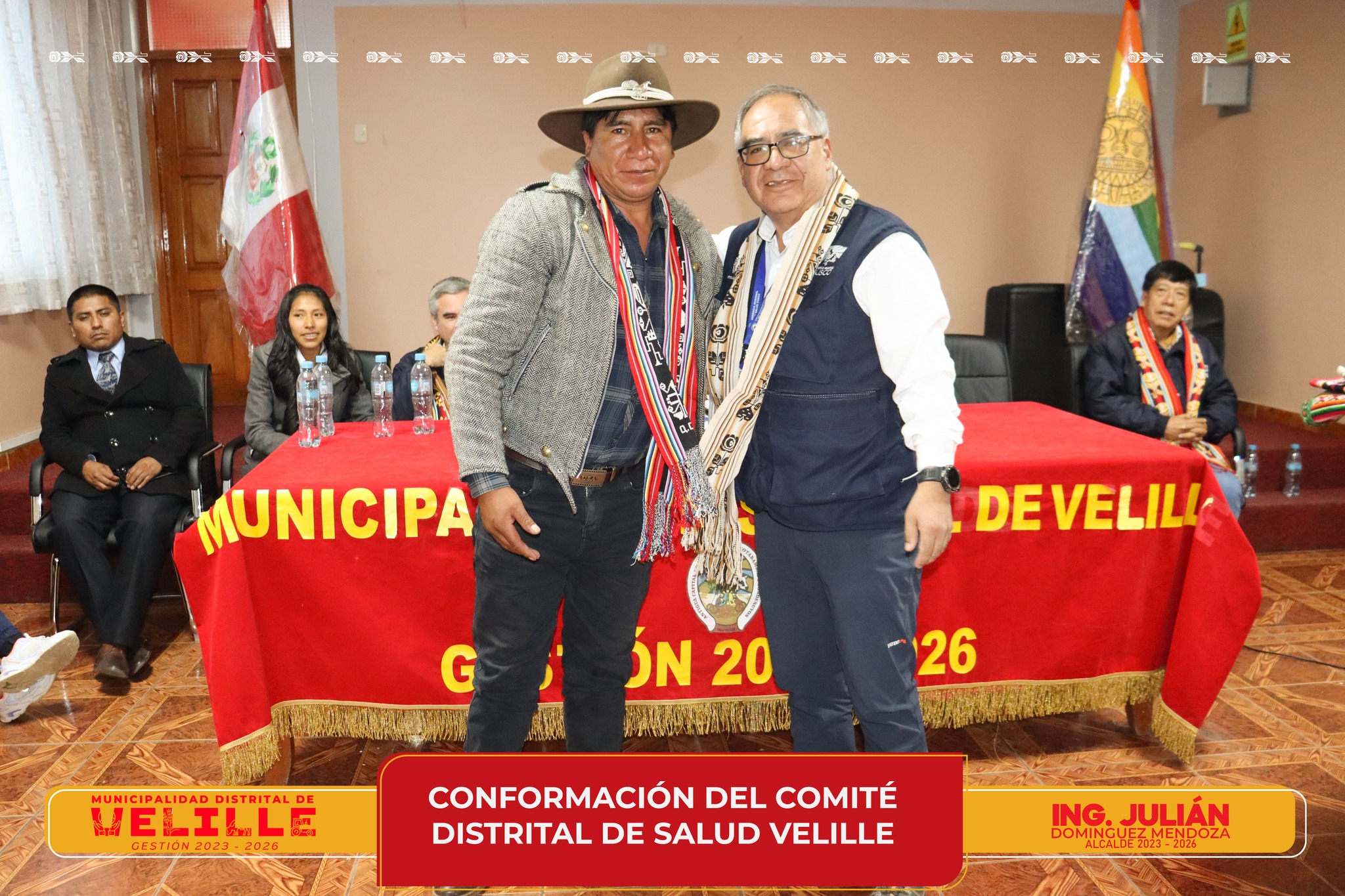Alcalde de Velille y autoridades juramentan para el Comité Distrital de Salud de Velille 