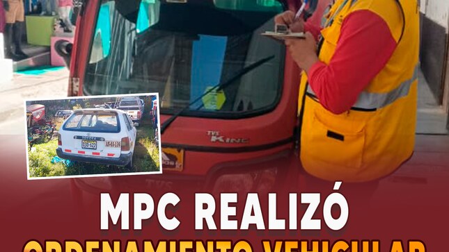 MPC realizó ordenamiento vehicular
