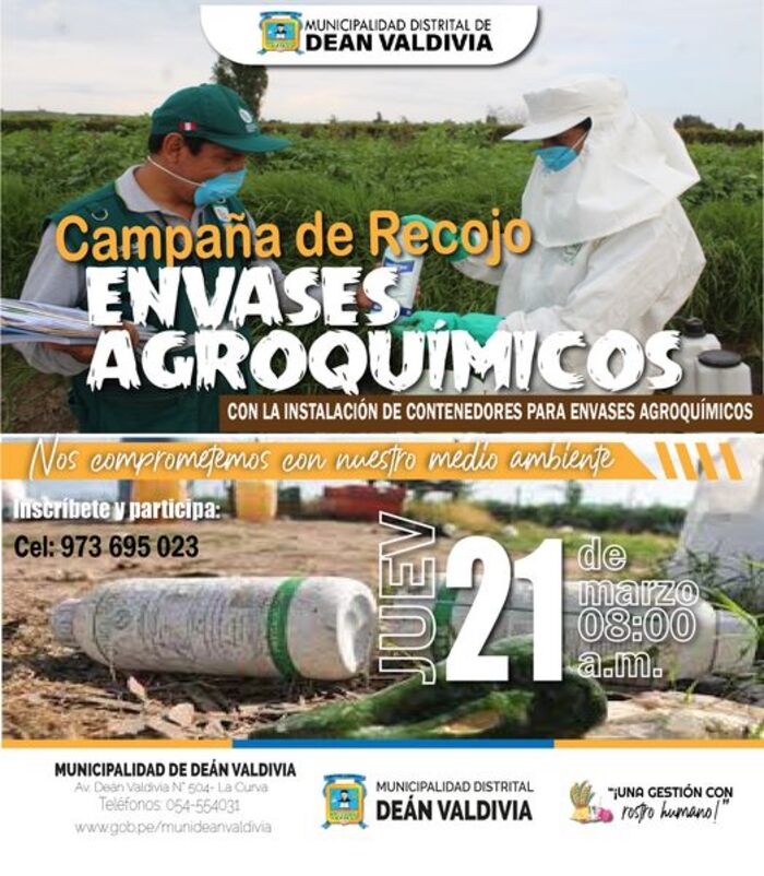 ÚNETE A NUESTRA CAMPAÑA DE RECOJO DE "Envases Agroquímicos"