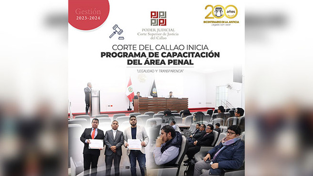  Corte Superior del Callao inicia Programa de Capacitación del área Penal