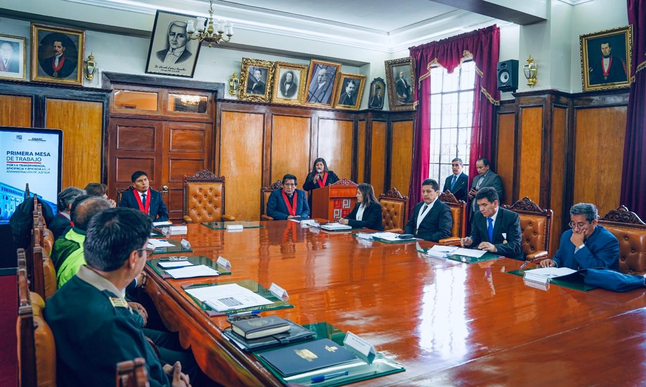 Con éxito se desarrolló Primera Mesa de Trabajo por la Transparencia en la Administración de Justicia