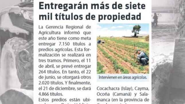 Entregarán títulos de propiedad