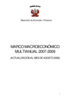 Vista preliminar de documento Marco Macroeconómico Multianual 2007-2009 (Actualización al mes de Agosto 2006)