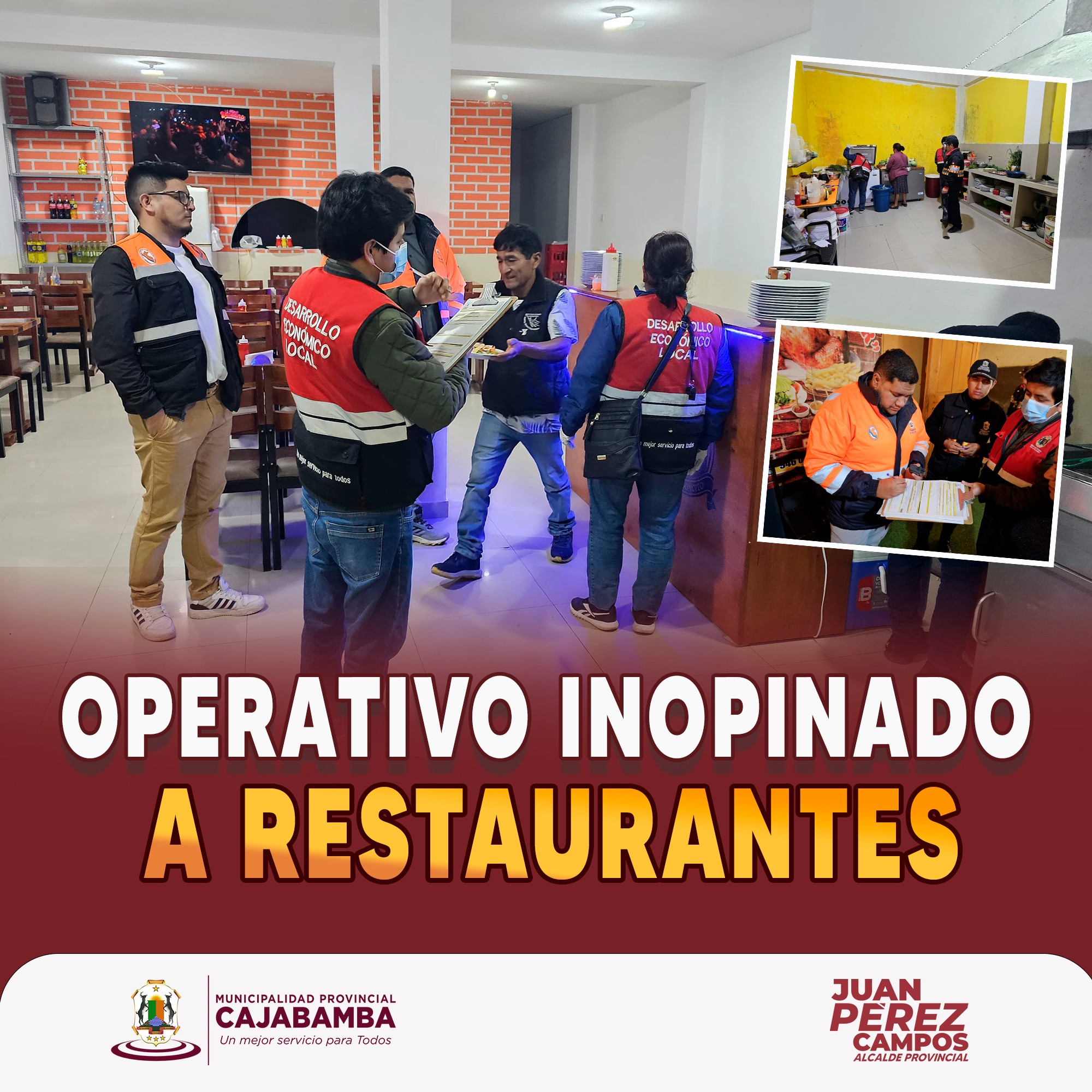 Operativo inopinado a restaurantes