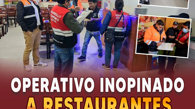 Operativo inopinado a restaurantes