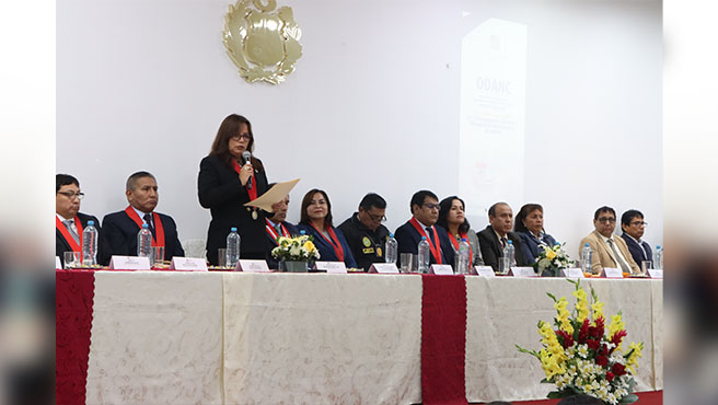 Jefa de ODANC Callao, Rocio Mendoza Caballero, organizó la Primera Mesa de Trabajo por la Eficiencia y Eficacia en la Administración de Justicia