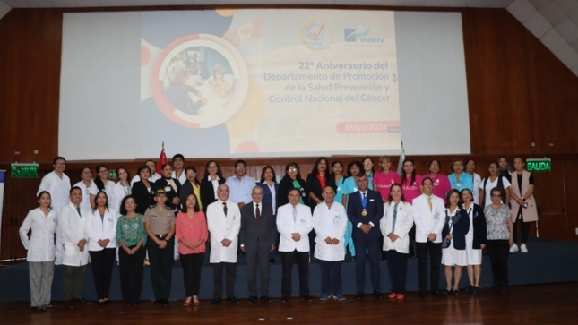 Conmemoran 22° Aniversario del Departamento de Promoción de la Salud, Prevención y Control Nacional de Cáncer del INEN