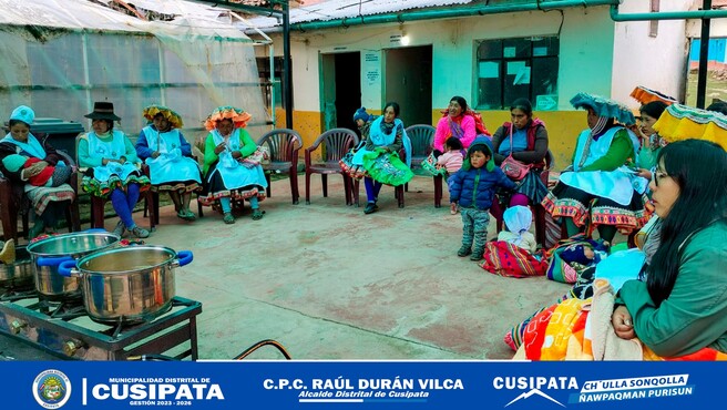 La Municipalidad Distrital de Cusipata estΓ‘ llevando a cabo un proyecto llamado "Seguridad Alimentaria" en colaboraciΓ³n con el Centro de Salud de Cusipata y el Centro de Salud de Chillihuani.