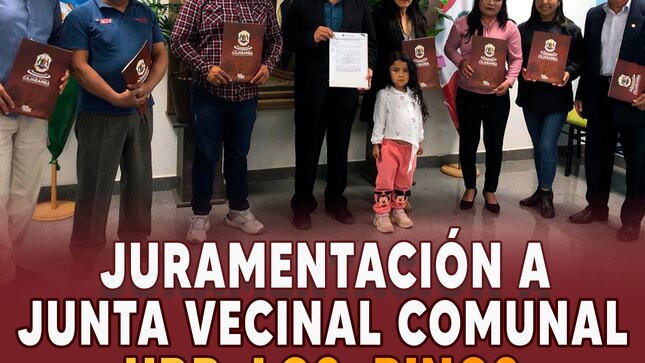 Juramentación de junta vecinal comunal de la urb. Los Pinos