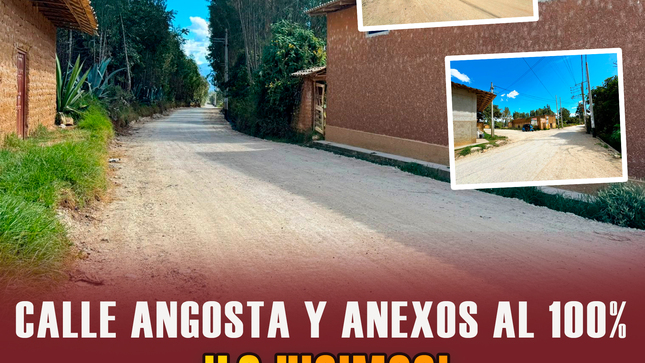 Calle angosta y anexos al 100% ¡lo hicimos!