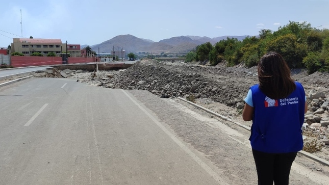 Con respecto al caso específico del desborde de río Moquegua, la oficina defensorial informó que ha recomendado a la Plataforma Regional de Defensa Civil continuar con las evaluaciones de las zonas críticas y llevar a cabo labores de mejoramiento de defensas ribereñas.