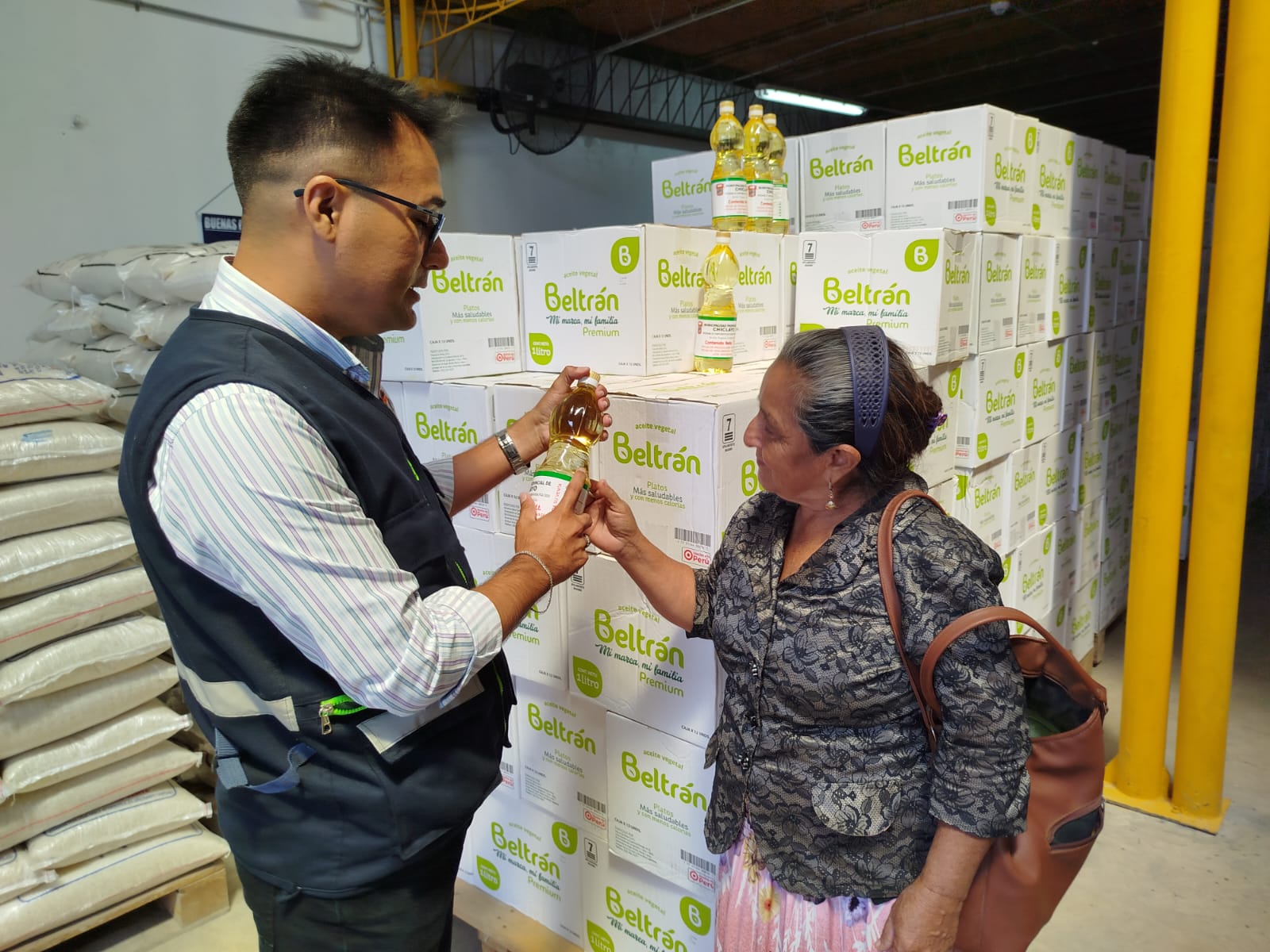 reparto de alimentos (aceite)