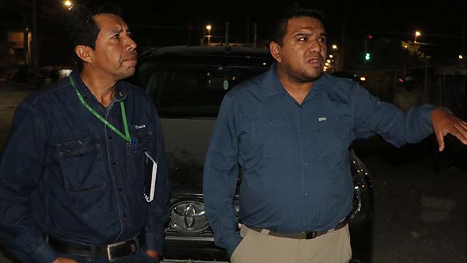 Alcalde pedro cuadros y Enosa recorren sectores para mejorar alumbrado público