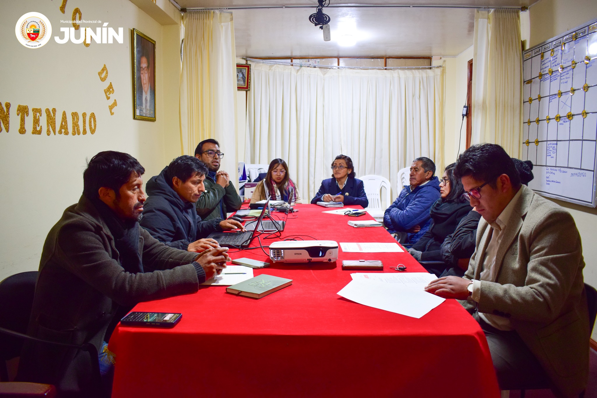 foto del evento coordinación con municipalidades distritales. 