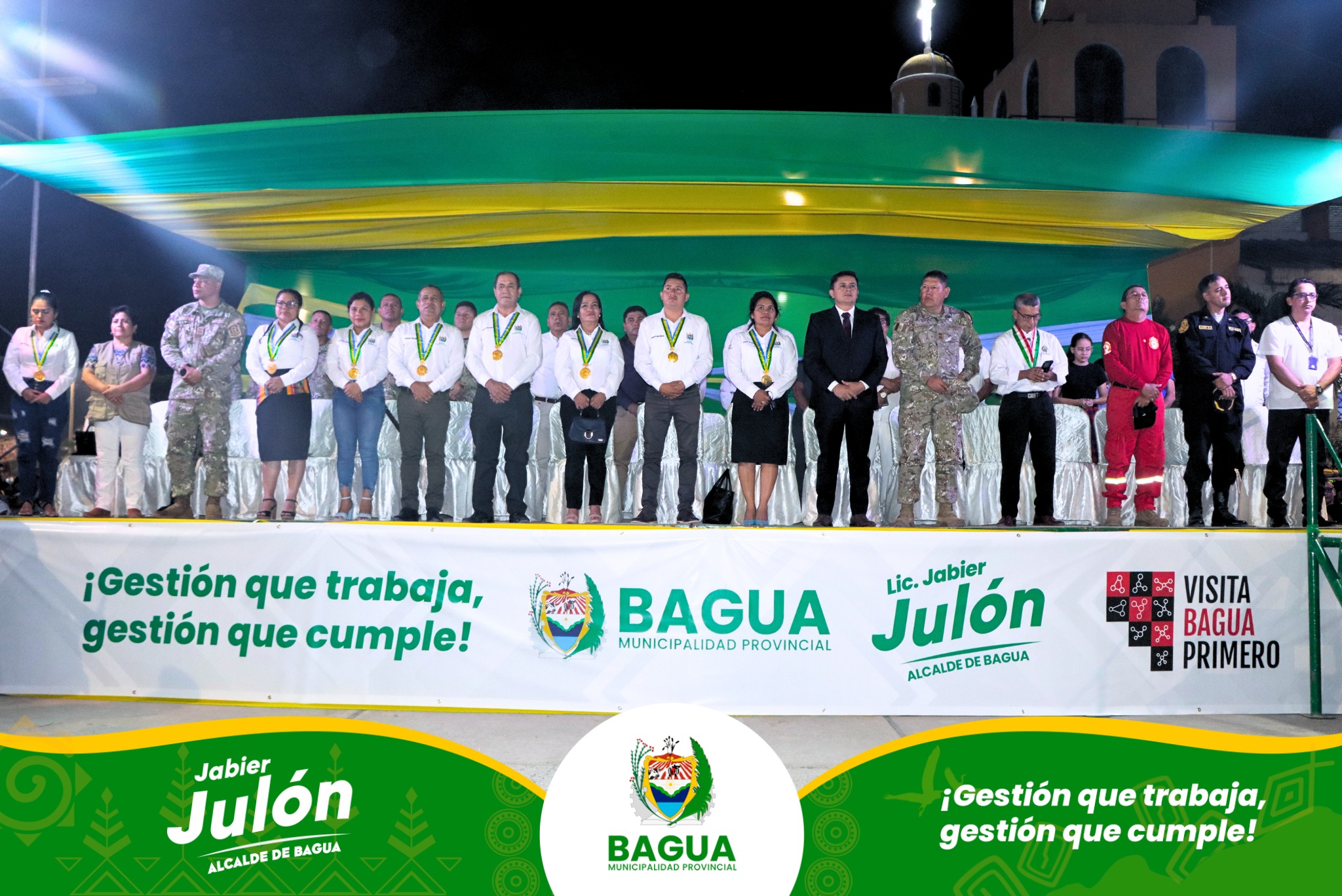 Foto de la Autoridades en Bagua en el Estrado.