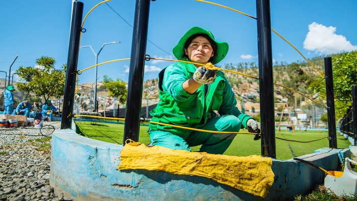 EN ARAS DE BRINDAR UN ESPACIO SEGURO, MUNICIPALIDAD DE SAN JERÓNIMO REALIZA MANTENIMIENTO DE LAS INSTALACIONES DEL PARQUE DE LA JUVENTUD RENACER CHANKA.