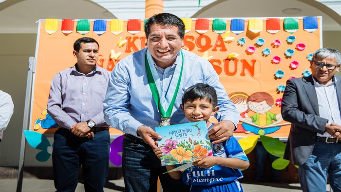 ALUMNOS DEL NIVEL PRIMARIO DE LA INSTITUCIÓN EDUCATIVA CRISTO REY PARTICIPARON DEL II ENCUENTRO DE LA LECTURA “KUSISQA ÑAWINCHASUN”.