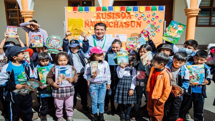 ALUMNOS DEL NIVEL PRIMARIO DE LA INSTITUCIÓN EDUCATIVA CRISTO REY PARTICIPARON DEL II ENCUENTRO DE LA LECTURA “KUSISQA ÑAWINCHASUN”.
