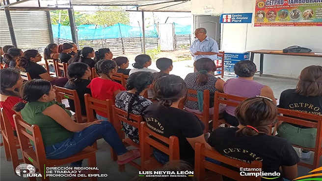 El Centro de Empleo Piura ofreció sus servicios en el CETPRO Tambogrande