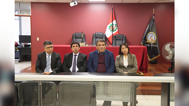 Jueces superiores de la Tercera Sala Penal de Apelaciones recibieron visita administrativa de la Presidencia de la Corte