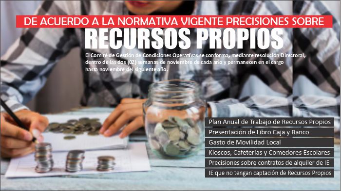 De acuerdo a la normativa vigente precisiones sobre recursos propios