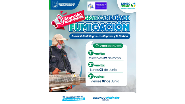Gran Campaña de fumigación en Tambogrande.