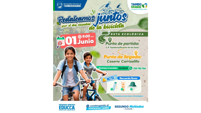 Pedaleamos juntos por el Día Mundial de la Bicicleta
