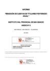 Vista preliminar de documento Rendición de cuenta - Instituto Vial Provincial