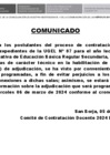 Vista preliminar de documento CONTRATACION DOCENTE 2024 – EBR SECUNDARIA – COMUNICADO: SUSPENSION ADJUDICACIONES