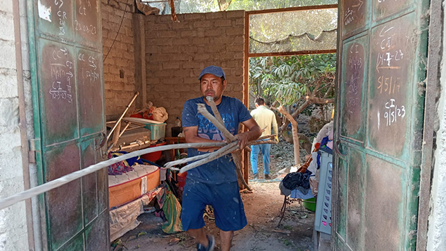 Trabajamos en la Limpieza de una vivienda precaria