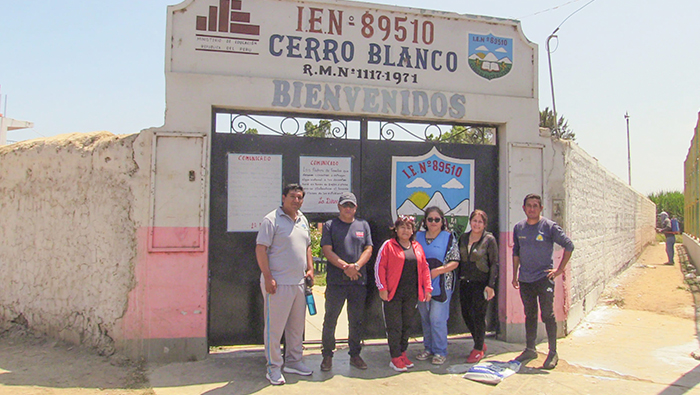 Inician trabajos de mejoramiento en la I.E. de cerro Blanco