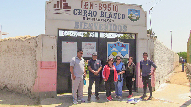 Inician trabajos de mejoramiento en la I.E. de cerro Blanco 