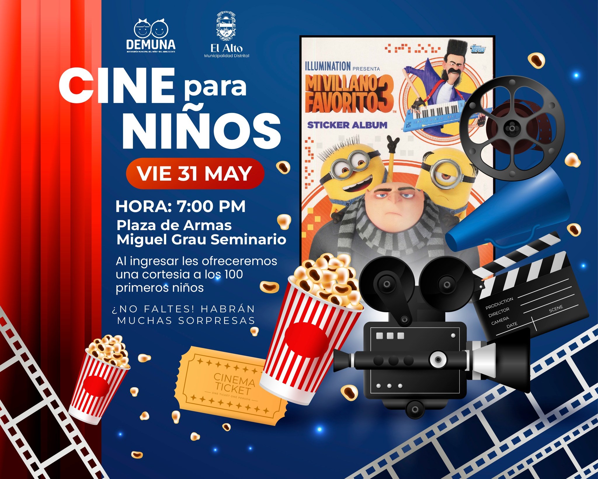 Ven con tu niño y disfruta de "Mi Villano Favorito 3", una película muy divertida y para el deleite de todos.