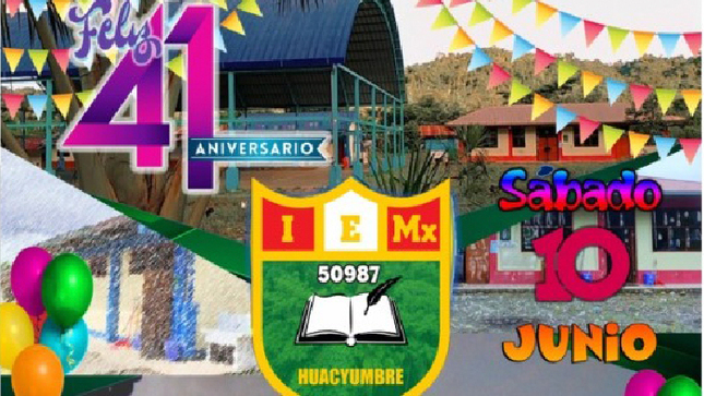 Celebración del 41 Aniversario de la I.E. N°50987 Huacyumbre