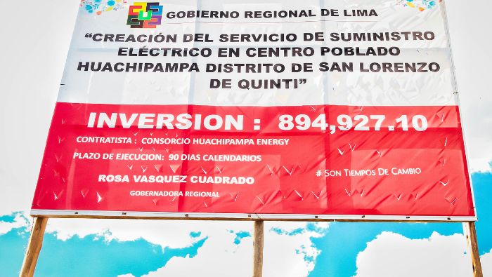 Pobladores de Huachipampa contarán con servicio eléctrico confiable y de calidad 
