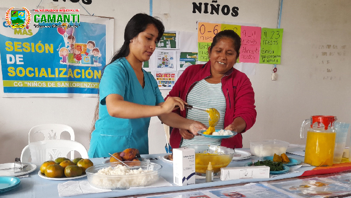 Camanti Realiza Exitosa 2da Sesión Demostrativa para Combatir la Anemia en la Primera Infancia