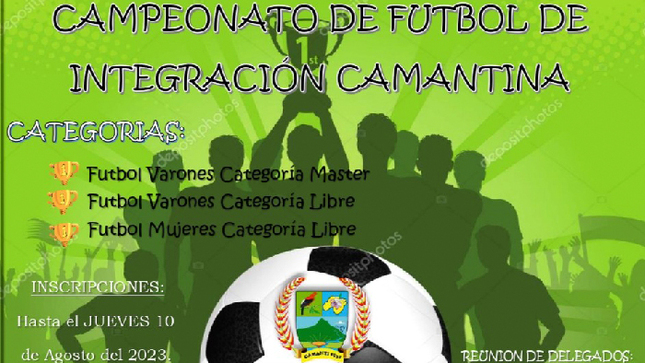 Invitación al Campeonato de Fútbol de Integración Camantina 2023