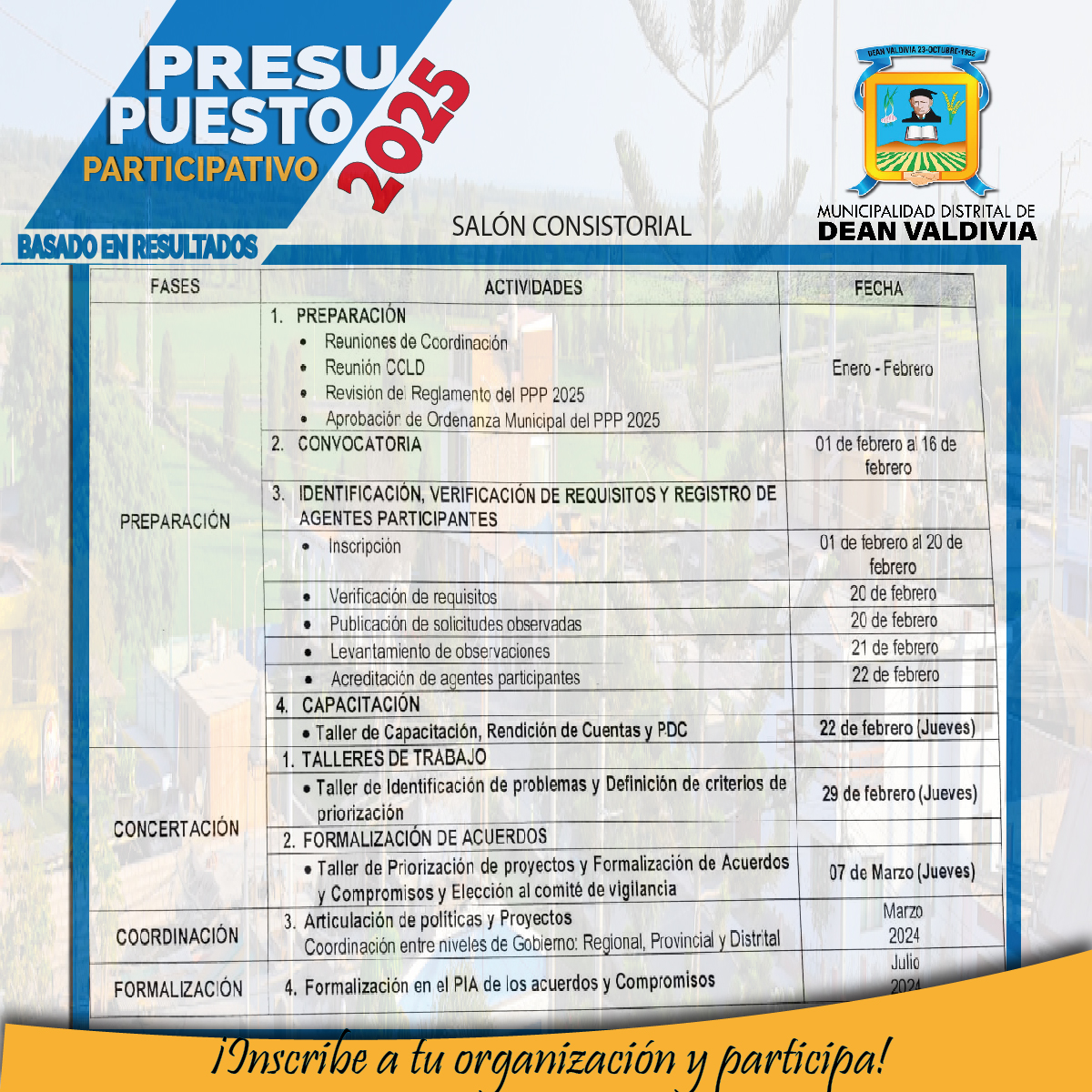 Inscribe a tu organización y participa!
