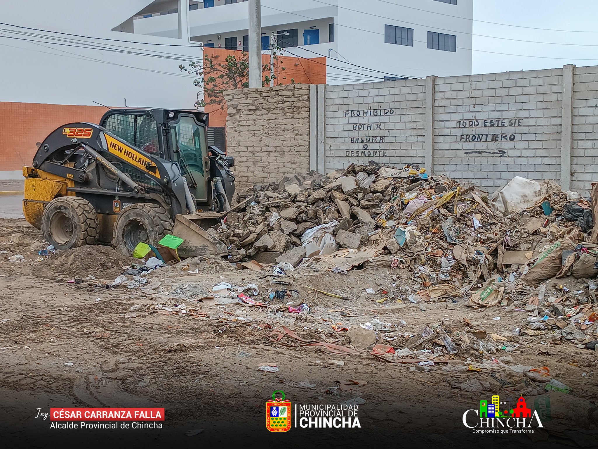 🔰El equipo de limpieza pública día a día salen a limpiar nuestras calles, con el objetivo de erradicar los puntos de concentración de desperdicios.
Es por ello que nuestra maquinaria pesada municipal realizó el recojo de escombros en calle nueva.
Le pedimos a los vecinos en cuidar la limpieza y la salubridad de nuestra Provincia, y no realicemos acciones irresponsables que atenten contra el ornato y la salud pública.
#MunicipalidadProvincialDeChincha
#CompromisoQueTransforma
📱¡Estamos en Tik Tok!, síguenos en: https://www.tiktok.com/@muniprovindechincha