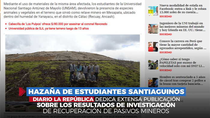 Increíble logro de estudiantes santiaguinos para la recuperación del medio ambiental