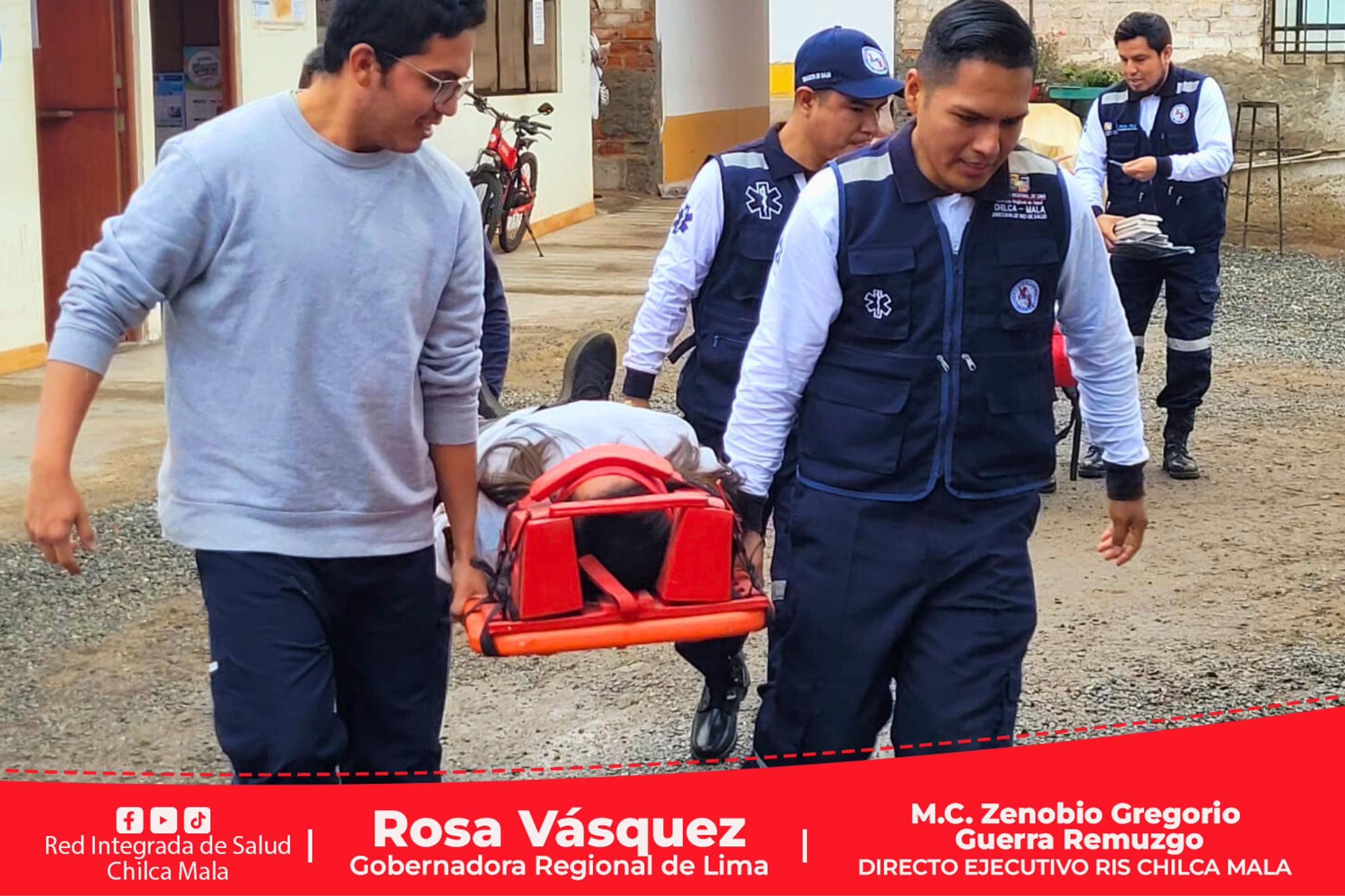 Así se realizó el Simulacro Nacional Multipeligro 2024 en la Sede Administrativa de la Red Integrada de Salud Chilca Mala