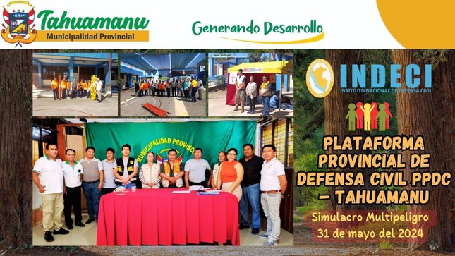 PPDC – TAHUAMANU 𝗦𝗘 𝗥𝗘𝗨𝗡𝗘 𝗣𝗔𝗥𝗔 LA EVALUACION DE RESULTADOS DEL 1ER 𝗦𝗜𝗠𝗨𝗟𝗔𝗖𝗥𝗢 𝗡𝗔𝗖𝗜𝗢𝗡𝗔𝗟 𝗠𝗨𝗟𝗧𝗜𝗣𝗘𝗟𝗜𝗚𝗥𝗢 𝟮𝟬𝟮𝟰. 