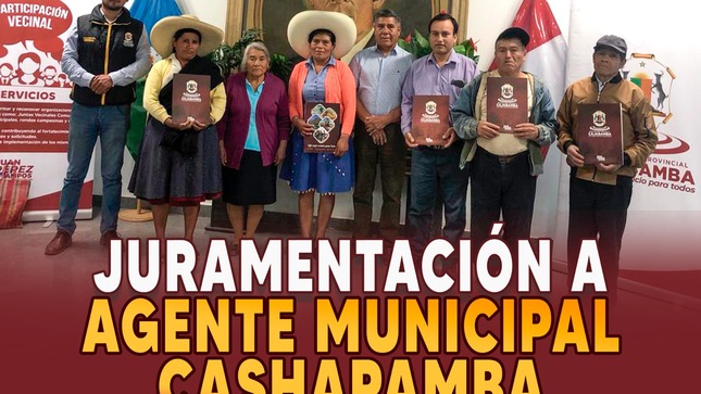 Juramentación a agente municipal de Cashapamba