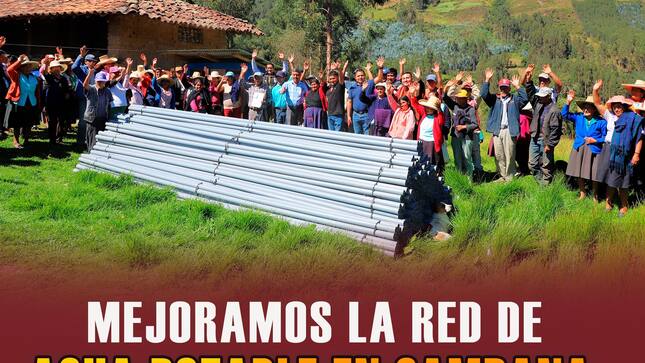 Mejoramos la red de agua potable en campana