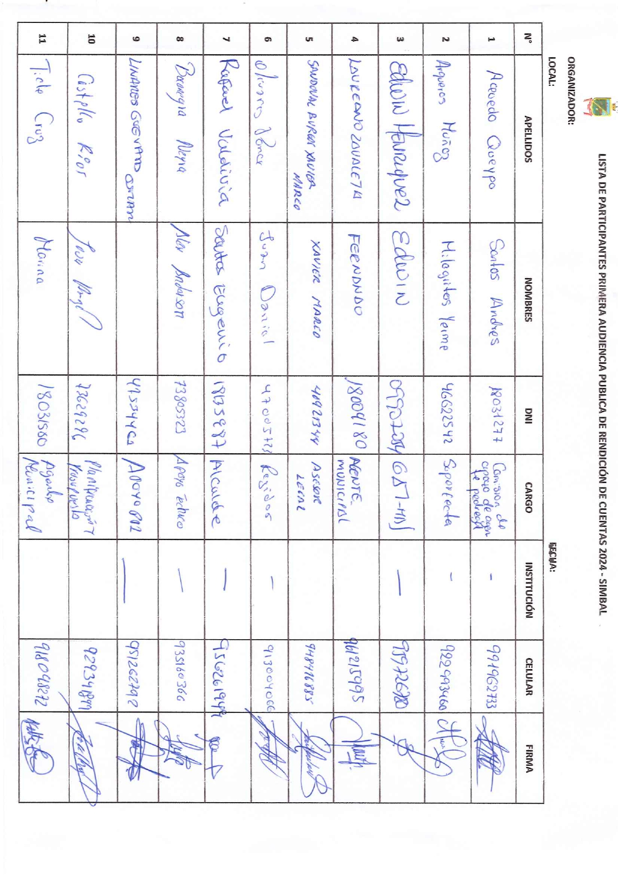 participantes audiencia pública