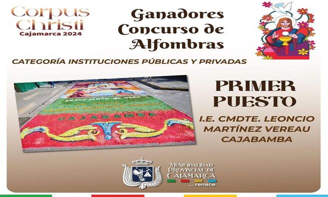 📣📣 Anunciamos a los ganadores 🏅 del Concurso de Alfombras de Corpus Christi 🙏. 
¡Felicitaciones a todos ellos!
