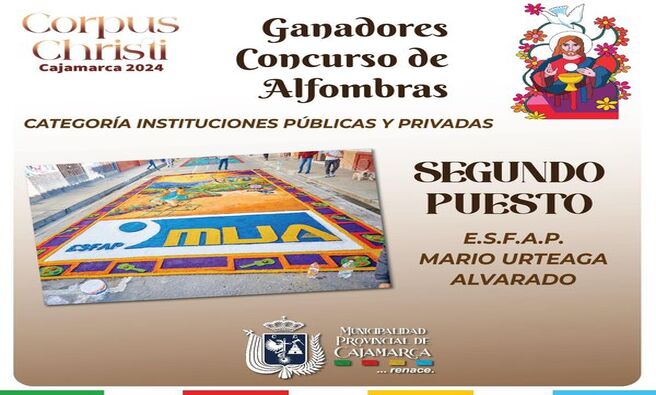 📣📣 Anunciamos a los ganadores 🏅 del Concurso de Alfombras de Corpus Christi 🙏. 
¡Felicitaciones a todos ellos!