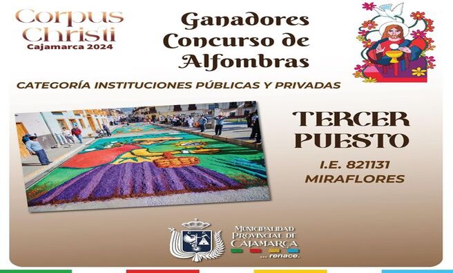 📣📣 Anunciamos a los ganadores 🏅 del Concurso de Alfombras de Corpus Christi 🙏. 
¡Felicitaciones a todos ellos!