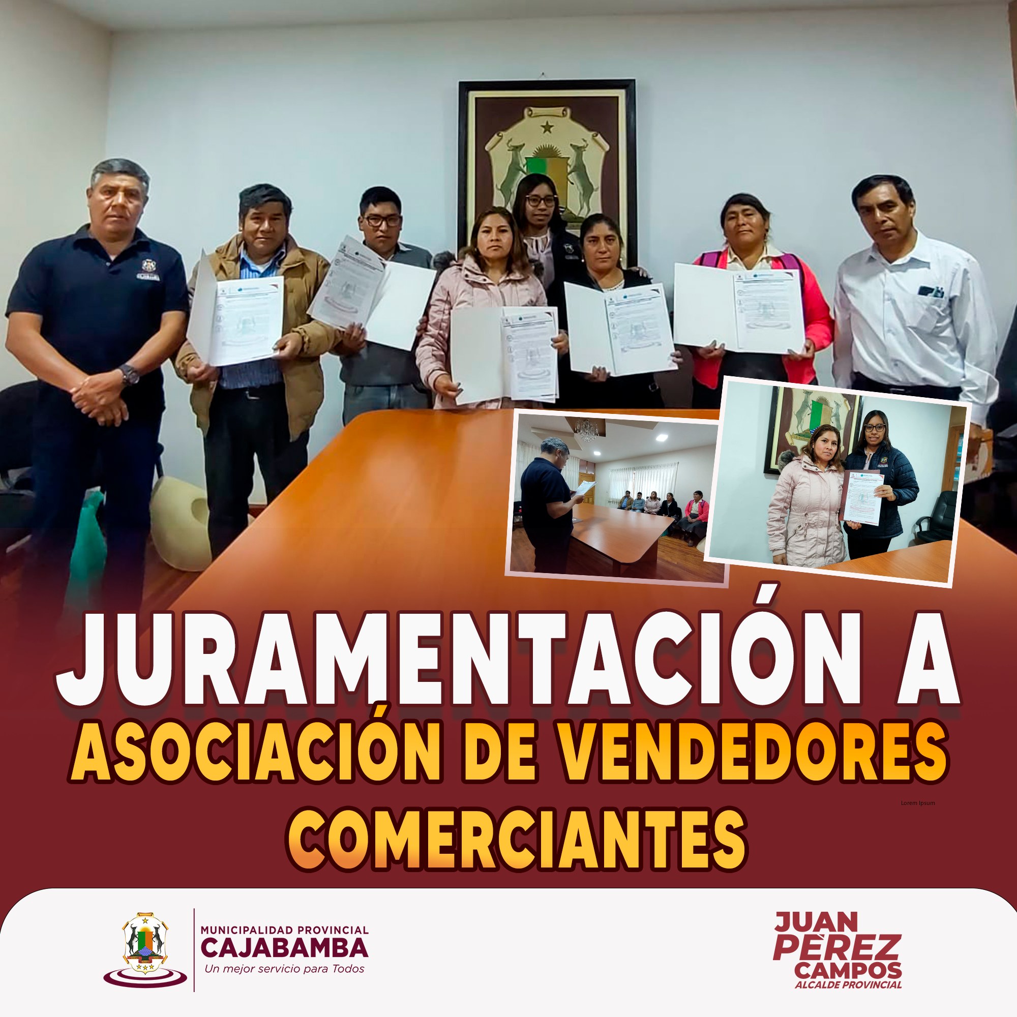 Juramentación a asociación de vendedores comerciantes